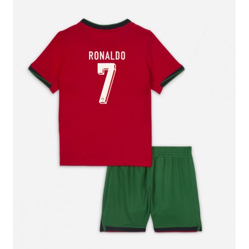 Dětský Fotbalový dres Portugalsko Cristiano Ronaldo #7 ME 2024 Domácí Krátký Rukáv (+ trenýrky)